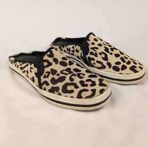 Keds x Kate Spade Women's Size 8.5 Double Decker Slip-on Sneakers Leopard Print